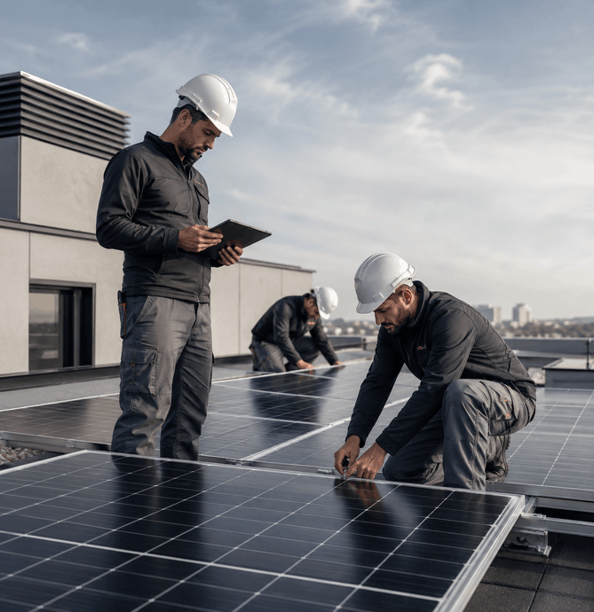 Instalación profesional de placas solares realizada por SG Telco